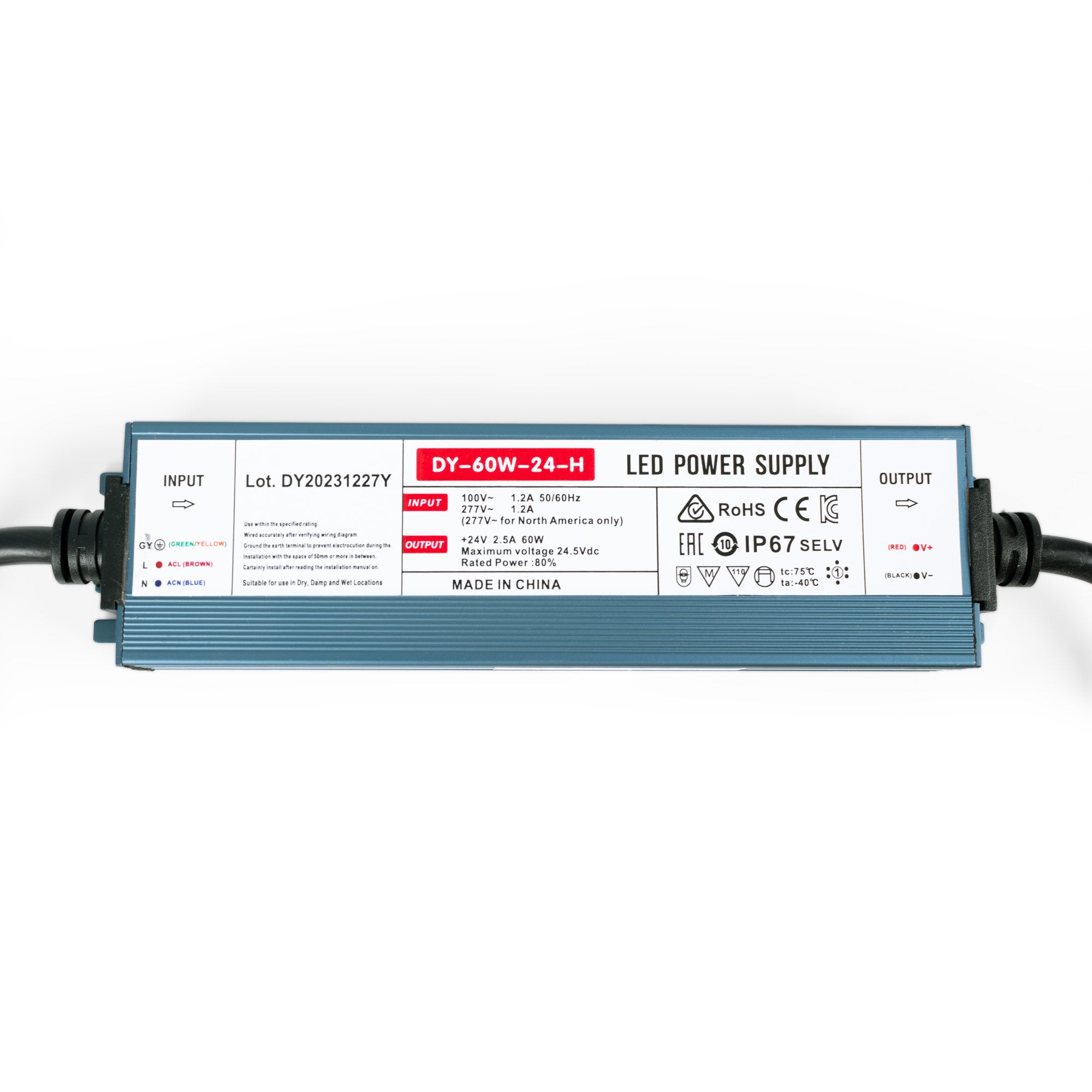 Fuente de alimentación estanca slim 60W 24V - 2.5A - IP67 (1)