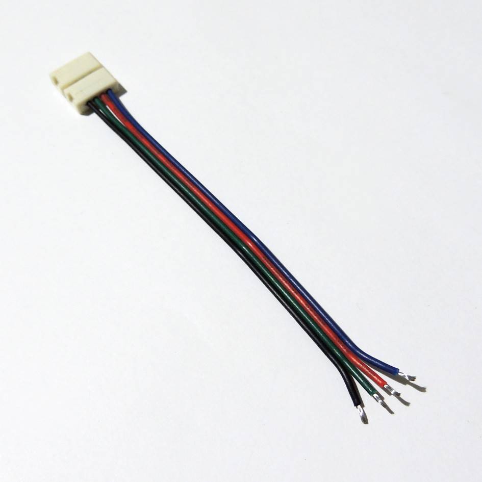 Conector de Tira LED 12V RGB 1 cm a cable - Barcelona Led-Accesorios