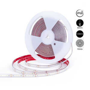 Tira LED 24V DC sumergible - Monocolor - 9.6W/m - 12mm - IP68 - 10 metros - 120ch/m - Barcelona Led-