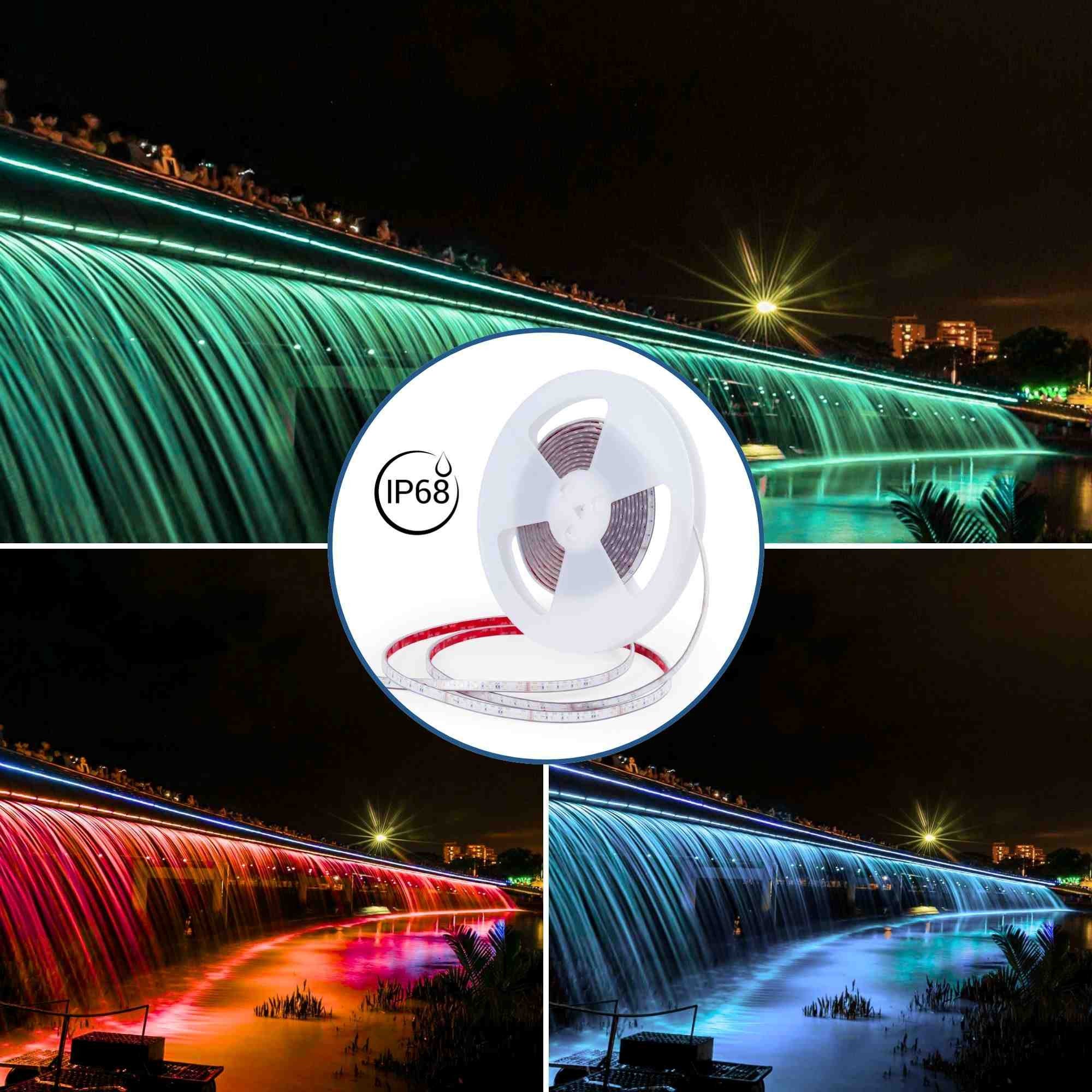 Tira LED 24V DC sumergible - RGB - 14.4W/m - 12mm - IP68 - 10 metros - 60ch/m (1)