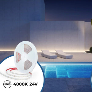 Tira LED 48V DC sumergible - Monocolor - 9.6W/m - 12mm - IP68 - 20 metros - 168ch/m - Barcelona Led-
