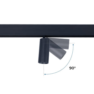 Foco LED para carril magnético 48V - 10W - DALI-2 regulable - Negro - Barcelona Led-
