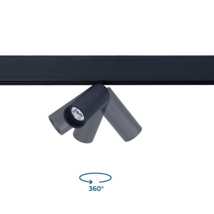 Foco LED para carril magnético 48V - 10W - DALI-2 regulable - Negro - Barcelona Led-