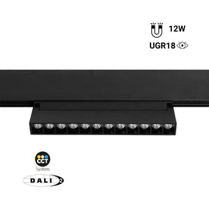 Foco lineal orientable para carril magnético 48V CCT - 12W - DALI regulable - UGR18 - Barcelona Led-