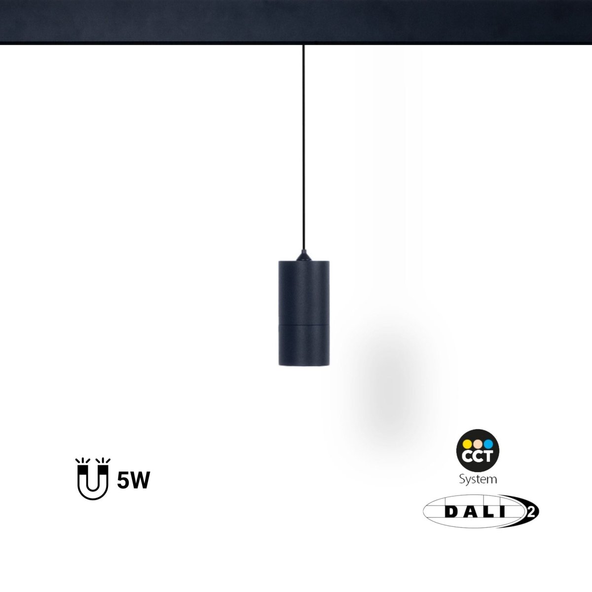 Foco de suspensión LED para carril magnético 48V - 5W - DALI-2 regulable - Barcelona Led-