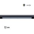 Luminária linear opalina para carril magnético 48V CCT - 20W - Regulação DALI 2