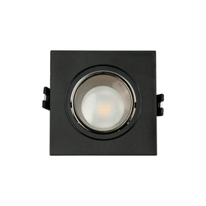 KIT Aro downlight cuadrado 93x93mm + Bombilla GU10 6W + Portalámparas - Barcelona Led-