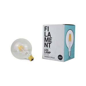 Bombilla LED globo filamento E27 G125 - 8W - Barcelona Led-