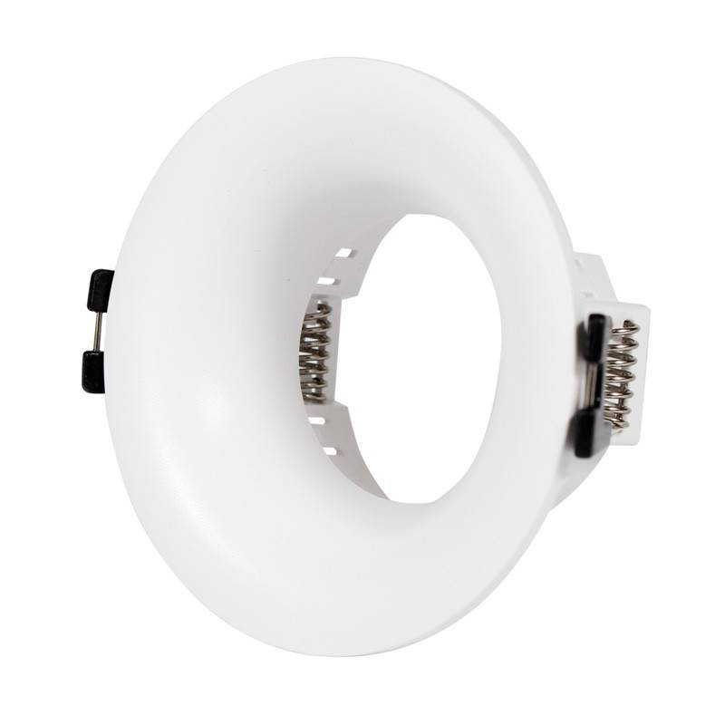 KIT Aro empotrable Ø86mm + Bombilla GU10 6W + Portalámparas (1)