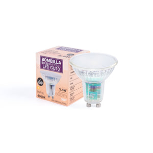KIT Aro empotrable basculante Ø90mm + Bombilla GU10 6W + Portalámparas (10)