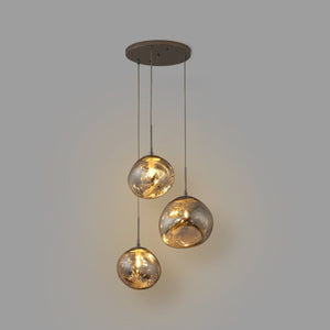 Lámpara colgante cristal triple "KADNIS" - 3 x E27 - Barcelona Led-Decoración