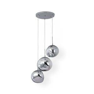 Lámpara colgante cristal triple "KADNIS" - 3 x E27 - Barcelona Led-Decoración