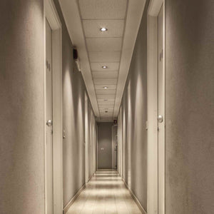 KIT Aro empotrable Ø110mm (blanco) + Bombilla GU10 6W + Portalámparas (21)