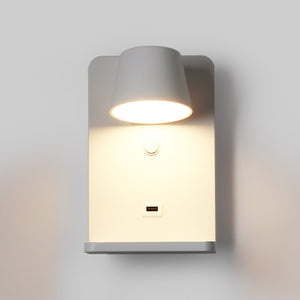 Aplique de pared para lectura con puerto USB "BASKOP W" - 6W - Base carga inalámbrica - Barcelona Led-Decoración