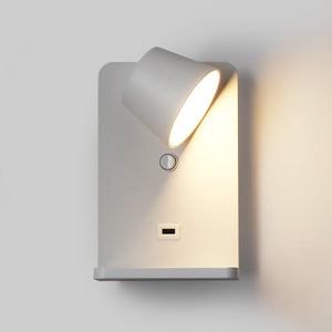 Aplique de pared para lectura con puerto USB "BASKOP W" - 6W - Base carga inalámbrica - Barcelona Led-Decoración