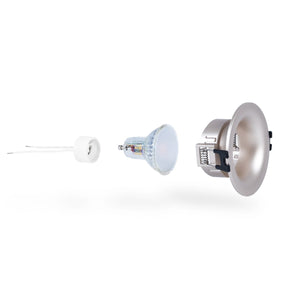 KIT Aro empotrable Ø86mm + Bombilla GU10 6W + Portalámparas - Barcelona Led-