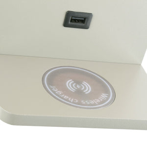 Aplique de pared para lectura con puerto USB "BASKOP W" - 6W - Base carga inalámbrica - Barcelona Led-Decoración