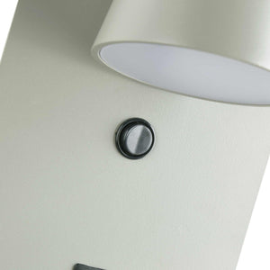 Aplique de pared para lectura con puerto USB "BASKOP W" - 6W - Base carga inalámbrica - Barcelona Led-Decoración