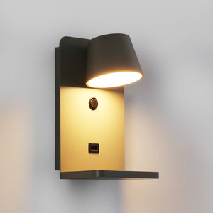 Aplique de pared para lectura con puerto USB "BASKOP W" - 6W - Base carga inalámbrica - Barcelona Led-Decoración