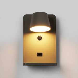 Aplique de pared para lectura con puerto USB "BASKOP W" - 6W - Base carga inalámbrica - Barcelona Led-Decoración