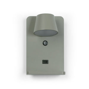 Aplique de pared para lectura con puerto USB "BASKOP W" - 6W - Base carga inalámbrica - Barcelona Led-Decoración