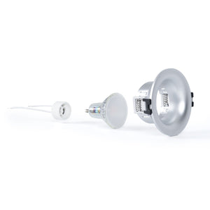 KIT Aro empotrable Ø86mm + Bombilla GU10 6W + Portalámparas - Barcelona Led-