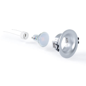 KIT Aro empotrable Ø86mm + Bombilla GU10 6W + Portalámparas - Barcelona Led-