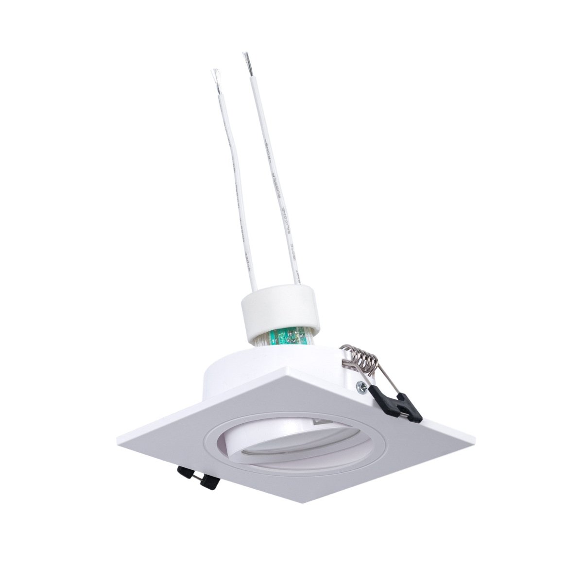 KIT Aro downlight cuadrado 93x93mm + Bombilla GU10 6W + Portalámparas - Barcelona Led-