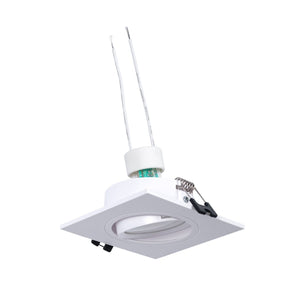 KIT Aro downlight cuadrado 93x93mm + Bombilla GU10 6W + Portalámparas - Barcelona Led-