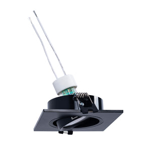 KIT Aro downlight cuadrado 93x93mm + Bombilla GU10 6W + Portalámparas (12)