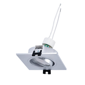 KIT Aro downlight cuadrado 93x93mm + Bombilla GU10 6W + Casquillo (6)