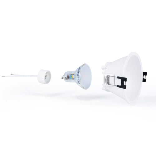 Einbaustrahler Set Ø93mm + GU10 5,4W + Fassung