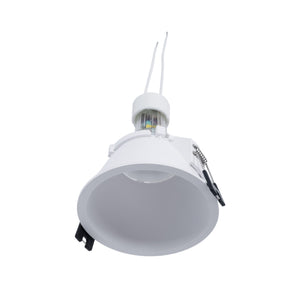 KIT Aro empotrable fijo Ø93mm + Bombilla GU10 5,4W + Portalámparas (5)