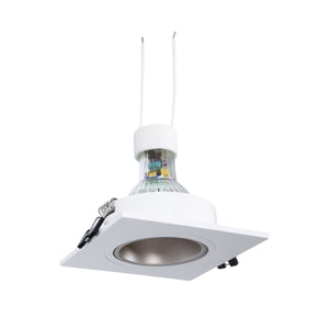 KIT Aro downlight cuadrado 93x93mm + Bombilla GU10 6W + Portalámparas - Barcelona Led-