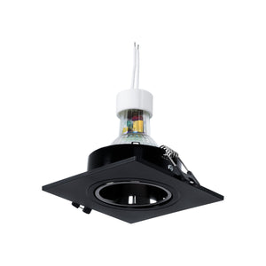 KIT Aro downlight cuadrado 93x93mm + Bombilla GU10 6W + Portalámparas (65)