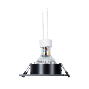 KIT Aro downlight cuadrado 93x93mm + Bombilla GU10 6W + Portalámparas (117)