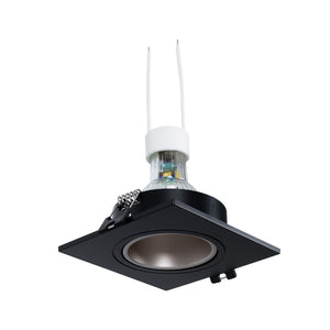 KIT Aro downlight cuadrado 93x93mm + Bombilla GU10 6W + Portalámparas (118)