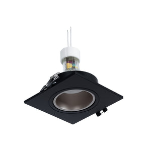 KIT Aro downlight cuadrado 93x93mm + Bombilla GU10 6W + Portalámparas (95)