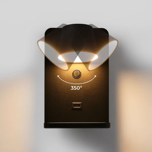 Aplique de pared para lectura con puerto USB "BASKOP W" - 6W - Base carga inalámbrica - Barcelona Led-Decoración