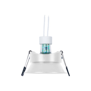 KIT Aro empotrable Ø93mm + Bombilla GU10 6W + Portalámparas (15)