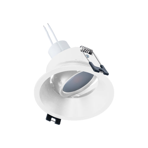 KIT Recessed ring Ø93mm (white) + GU10 6W bulb + Lamp holder