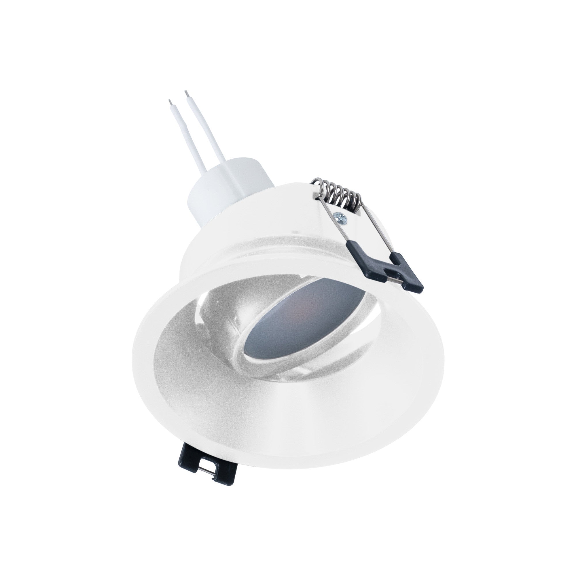 KIT Aro empotrable Ø93mm + Bombilla GU10 6W + Portalámparas