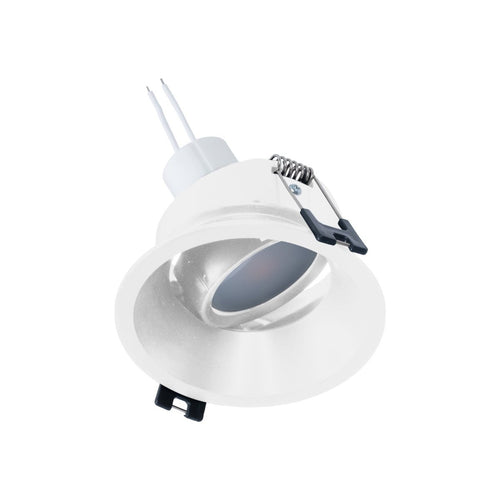 KIT Recessed ring Ø93mm (white) + GU10 6W bulb + Lamp holder