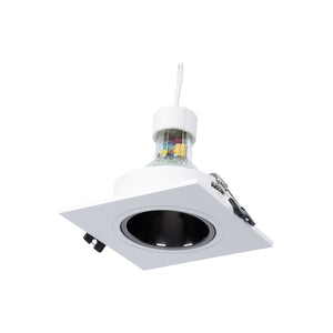 KIT Aro downlight cuadrado 93x93mm + Bombilla GU10 6W + Portalámparas (25)