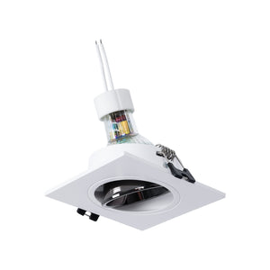 KIT Aro downlight cuadrado 93x93mm + Bombilla GU10 6W + Portalámparas (45)