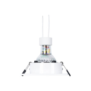 KIT Aro downlight cuadrado 93x93mm + Bombilla GU10 6W + Portalámparas - Barcelona Led-