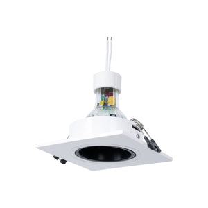 KIT Aro downlight cuadrado 93x93mm + Bombilla GU10 6W + Portalámparas - Barcelona Led-