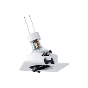 KIT Aro downlight cuadrado 93x93mm + Bombilla GU10 6W + Portalámparas (92)