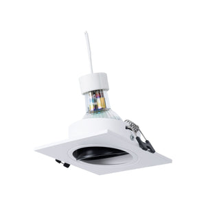 KIT Aro downlight cuadrado 93x93mm + Bombilla GU10 6W + Portalámparas - Barcelona Led-
