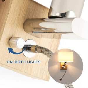 Aplique de pared con foco LED para lectura "Arti" - E27 + 3W (18)